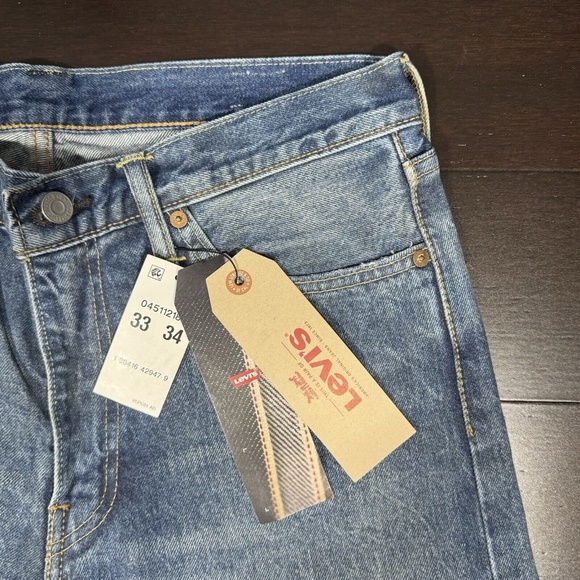 Levi's 511 Jeans 33 x 34 Selvedge Denim Slim Leg Distressed Red Tab 77 - Picture 2 of 8